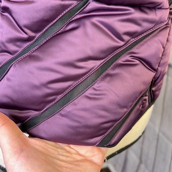 Blanc Noir: Silk like Purple puffy vest - Picture 5 of 9